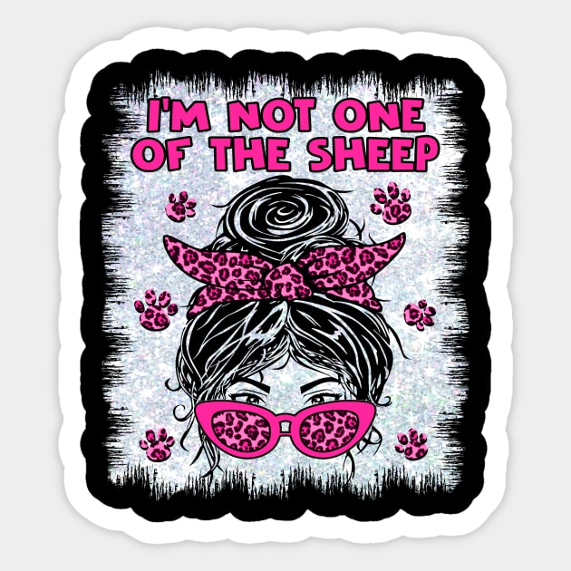 I'm Not One Of The Sheep Patriotic Lions Leopard Women Girls Sticker by ArtbyJester